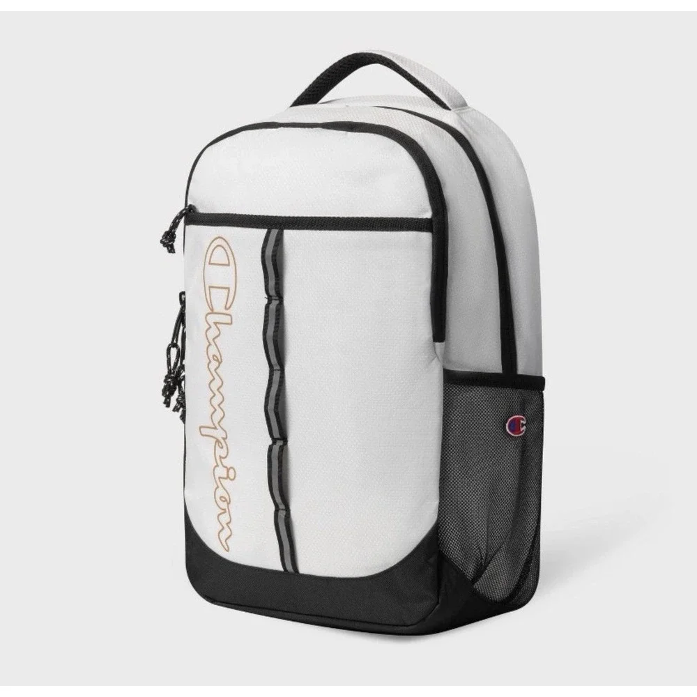 Champion‎ Center Backpack White Laptop Sleeve & Padded Zipper Pockets BRAND NEW
